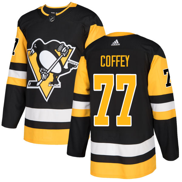 Adidas Men Pittsburgh Penguins 77 Paul Coffey Black Home Authentic Stitched NHL Jersey